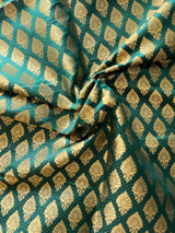 Green Banarasi Brocade fabric