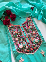 Knot embroidery Unstitched suit material