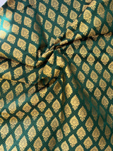 Green Banarasi Brocade fabric