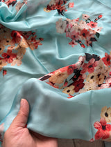 Floral Printed Satin Georgette fabric