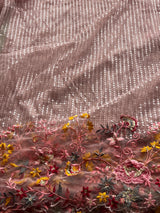 Net embroidered fabric for lehengas, kurtas.