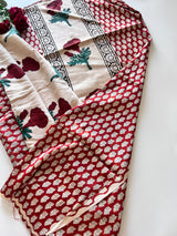 Original Handblock Ajrakh print on Modal fabric Unstitched suit set