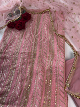 Designer Georgette Embroidered Unstitched Suit set