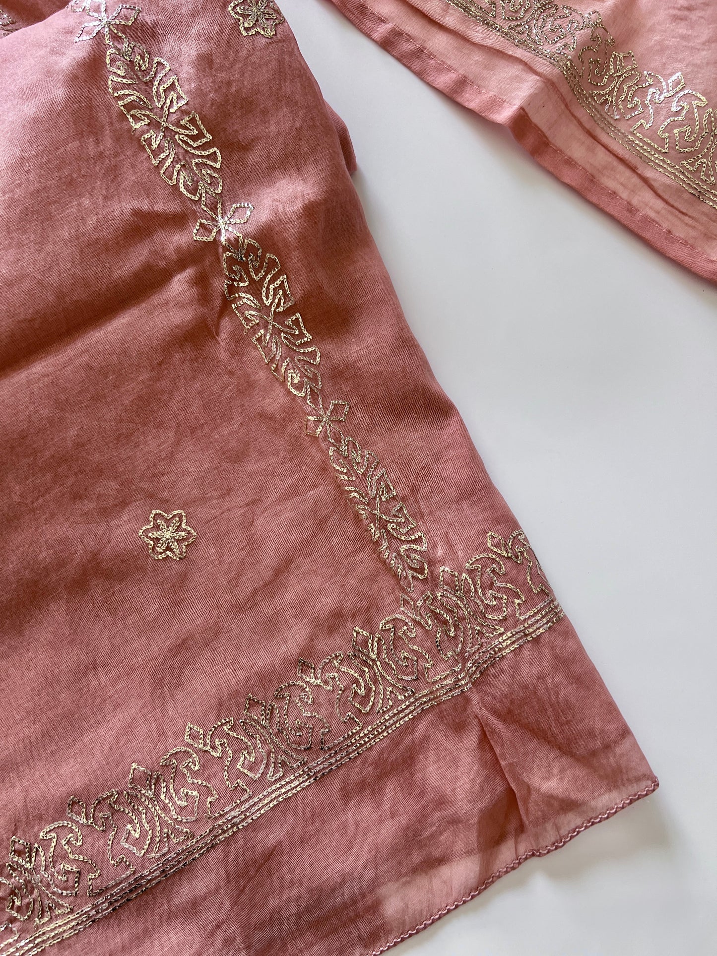 Mul Chanderi dress material unstitched Suit set