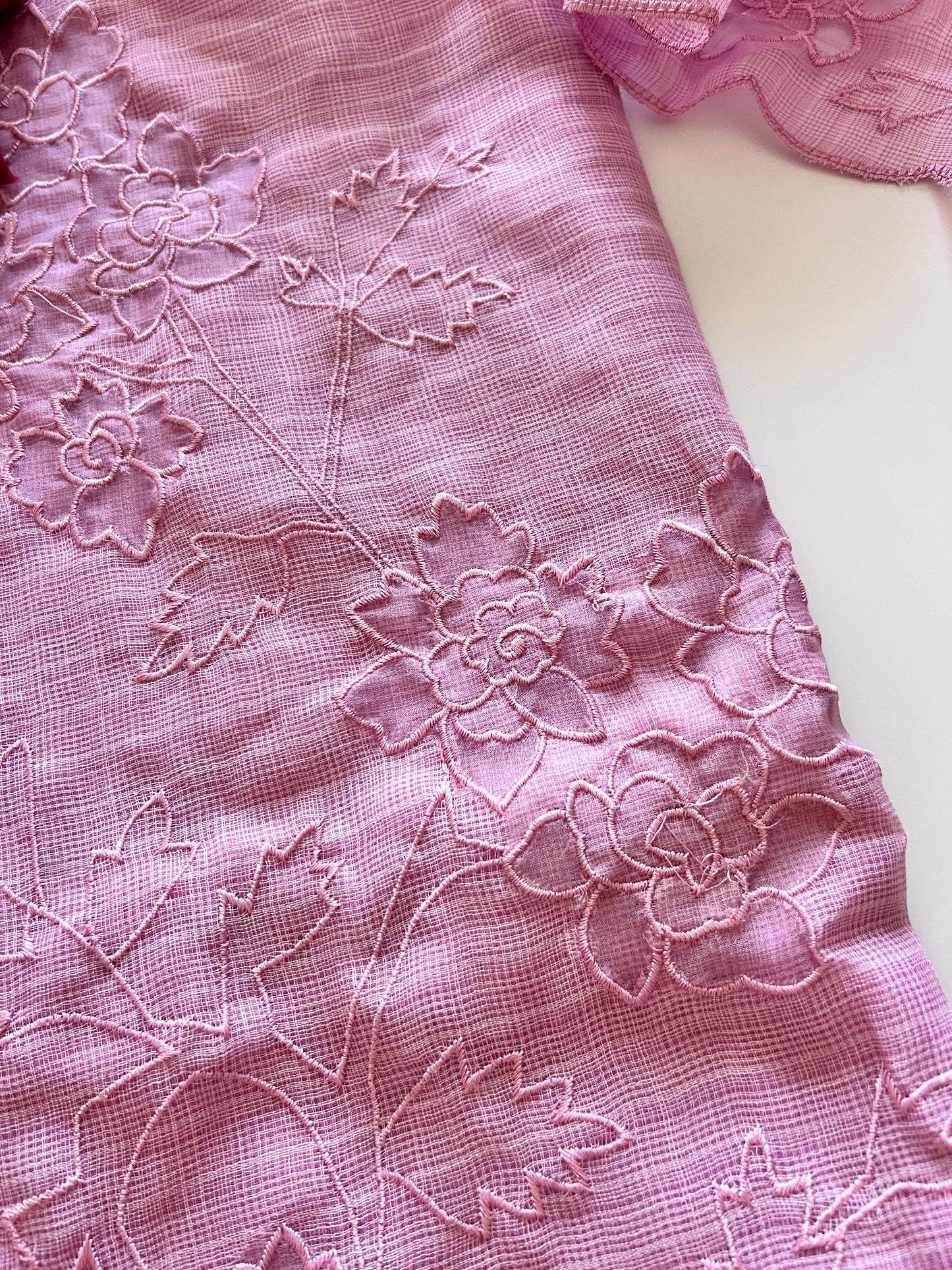 Purple Kotta cutwork Embroidered Unstitched Suit