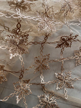 Gold net with Gotta work fabric