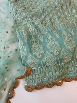 Designer Georgette Embroidered Unstitched Suit set