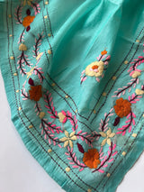 Chanderi Phulkari embroidery Unstitched suit material