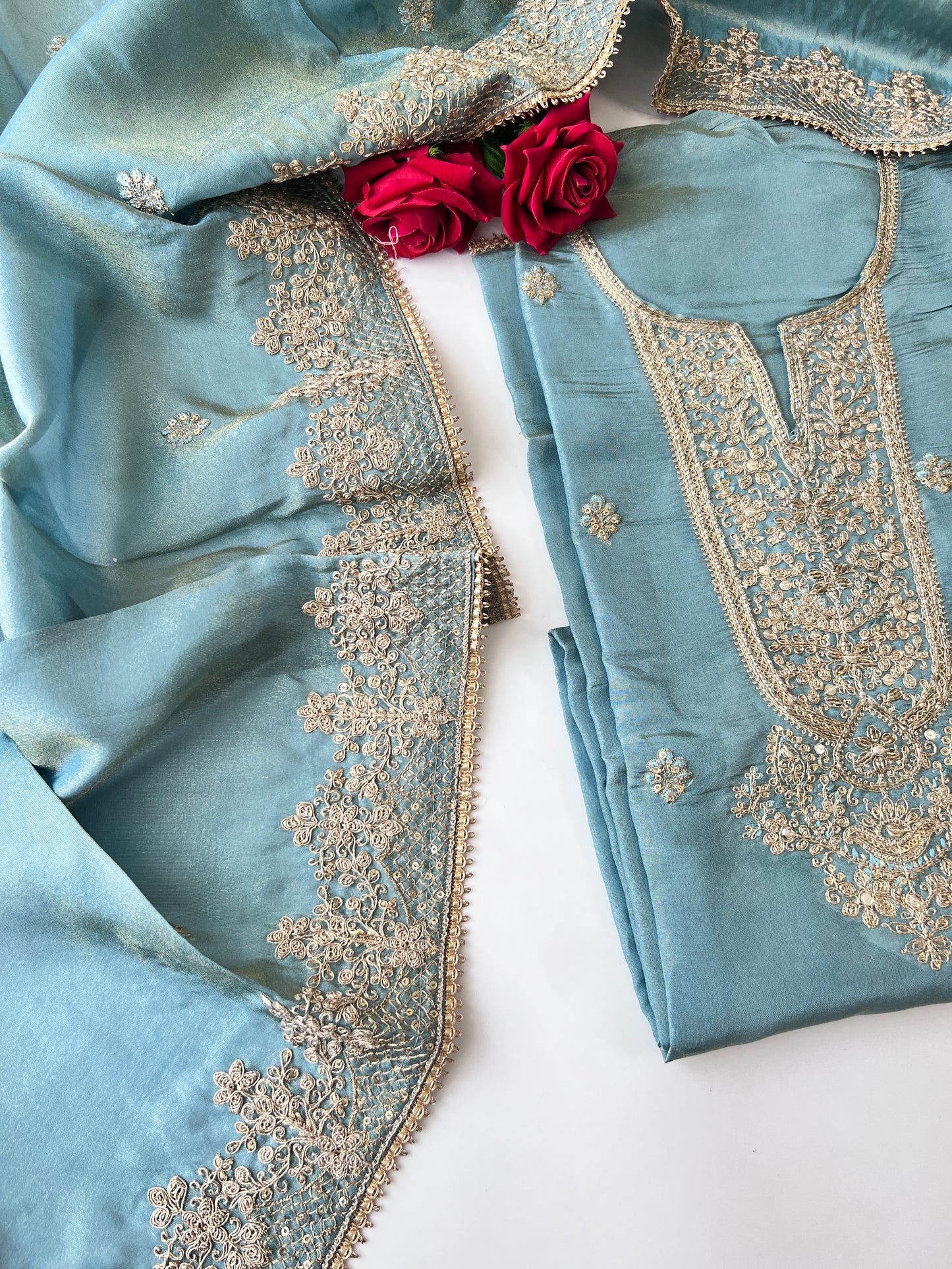 Tissue Russian Silk Dress Material