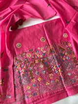 Knot embroidery Unstitched suit material 2 pc