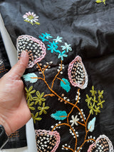 Black knot embroidery Unstitched suit material