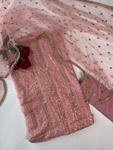 Designer Georgette Embroidered Unstitched Suit set