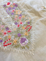 Mul Chanderi Thread embroidered Unstitched Suit