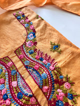 Knot embroidery Unstitched suit material
