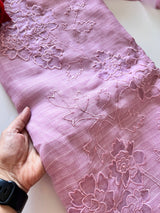 Purple Kotta cutwork Embroidered Unstitched Suit
