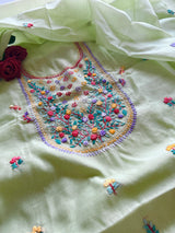 Knot embroidery Unstitched suit material