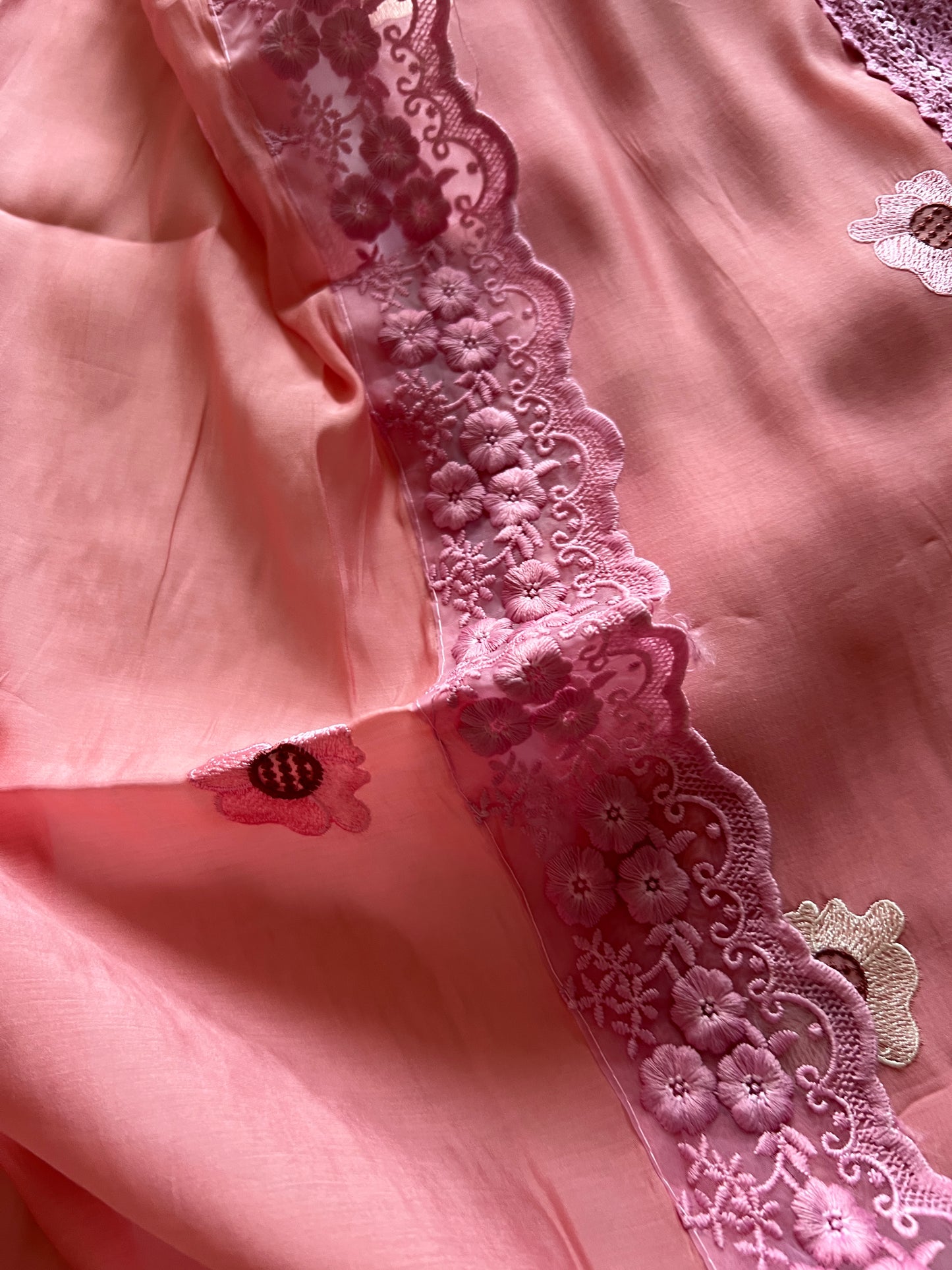 Sunflower Embroidery Mul Masleen Dress material