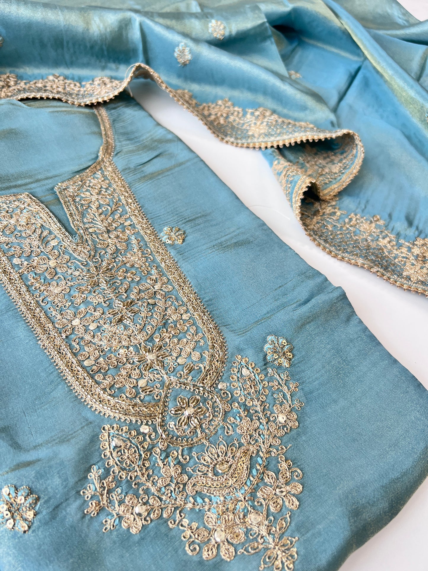 Tissue Russian Silk Dress Material