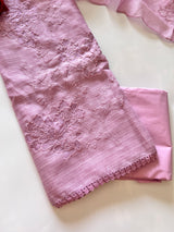 Purple Kotta cutwork Embroidered Unstitched Suit