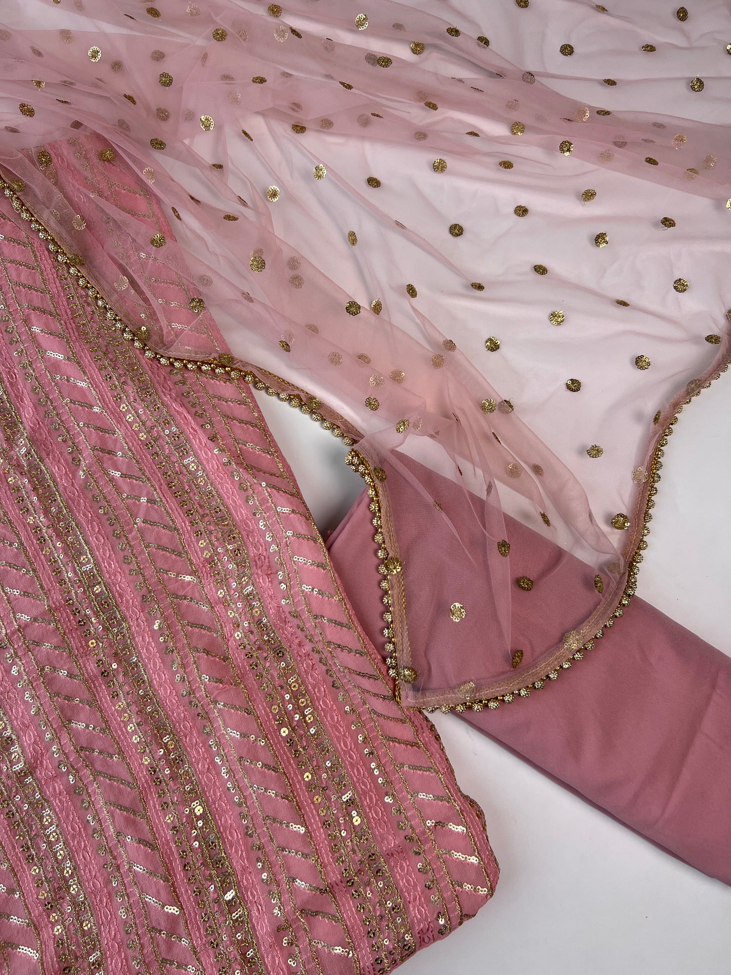 Designer Georgette Embroidered Unstitched Suit set