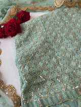 Designer Georgette Embroidered Unstitched Suit set