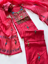 Knot embroidery Unstitched suit material 2 pc