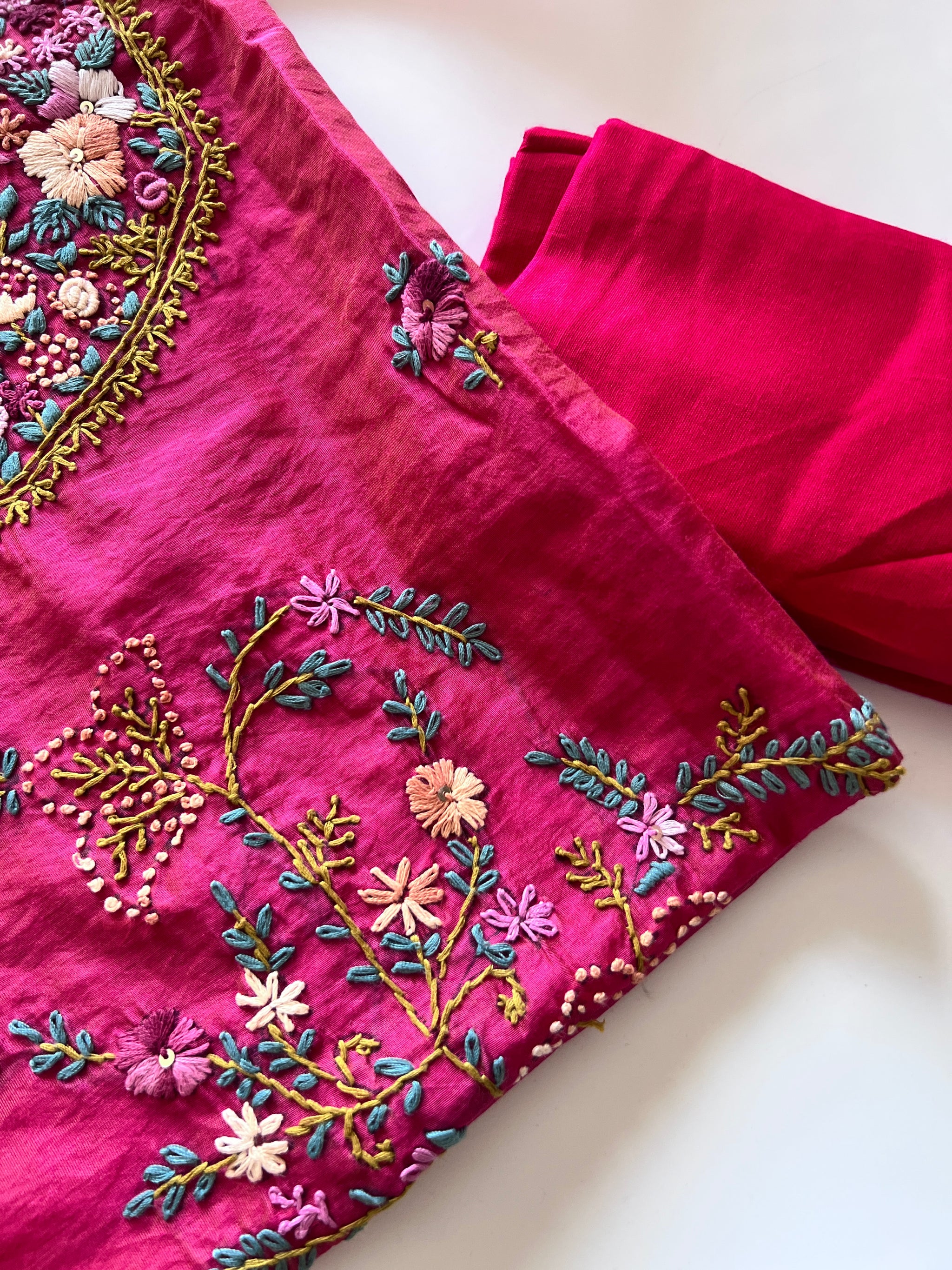 Knot embroidery Unstitched suit material