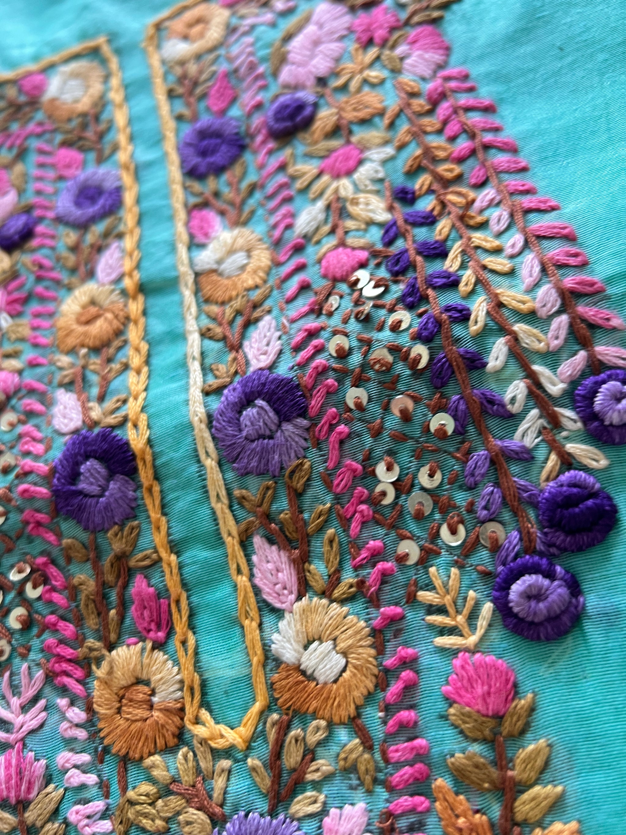 Knot embroidery Unstitched suit material 2 pc