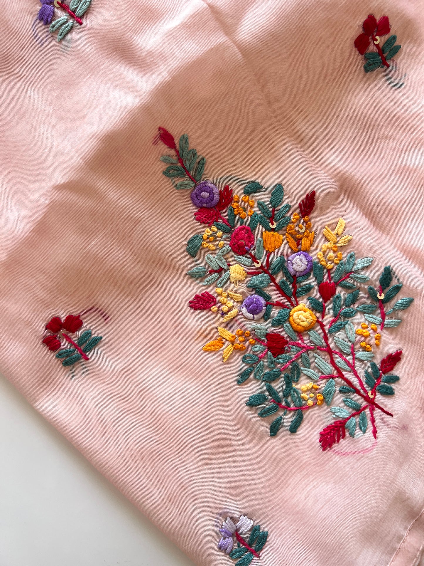 Knot embroidery Unstitched suit material