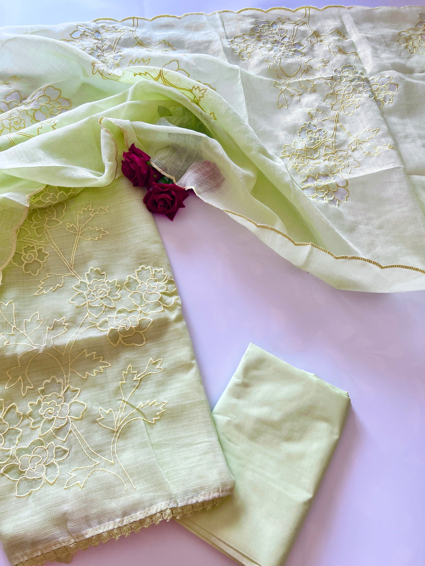 Kotta cutwork Embroidered Unstitched Suit