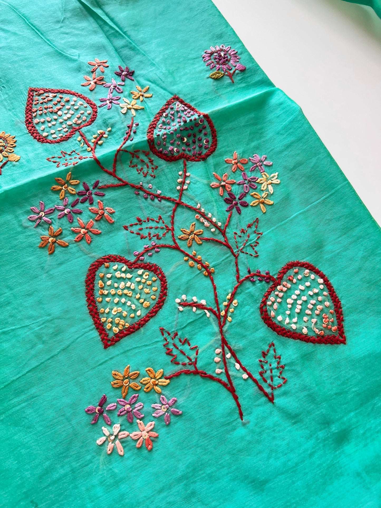 Knot embroidery Unstitched suit material