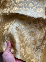 Golden Banarasi Brocade fabric