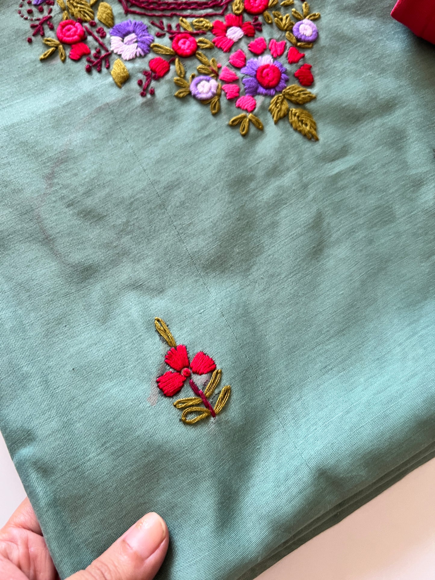 Knot embroidery Unstitched suit material