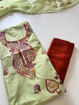 Knot embroidery Unstitched suit material