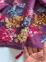 Knot embroidery Masleen Silk Designer Unstitched suit
