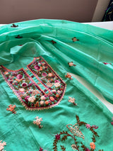 Knot embroidery Unstitched suit material