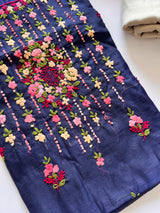 Knot embroidery Unstitched suit material