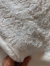 Pure lucknowi Mul handwork chikankari Kurta Dupatta set