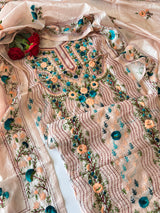 Phulkari embroidery Unstitched suit material