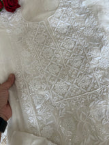 Pure lucknowi Mul handwork chikankari Kurta Dupatta set