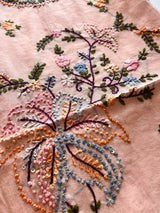 Peach Knot embroidery Unstitched suit material