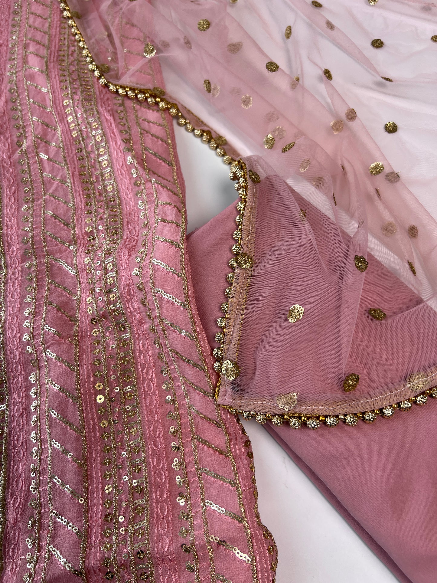 Designer Georgette Embroidered Unstitched Suit set