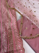 Designer Georgette Embroidered Unstitched Suit set