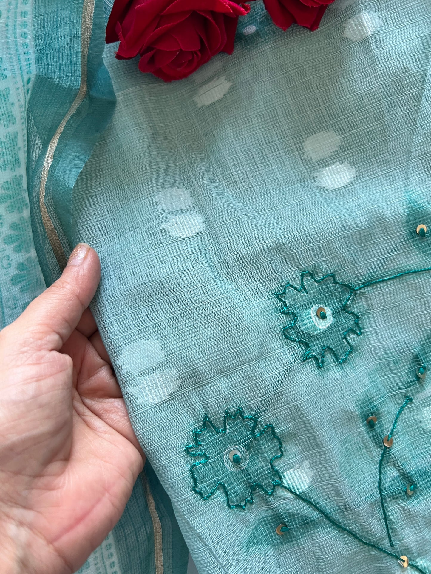 Bird Embroidered Unstitched Suit