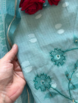 Bird Embroidered Unstitched Suit