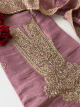 Tissue Russian Silk Dress Material
