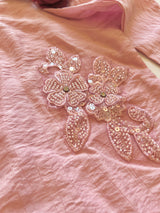 Pink Crush Fabric Kurta with embroidery