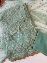 Designer Georgette Embroidered Unstitched Suit set