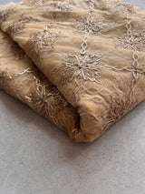 Gold net with Gotta work fabric