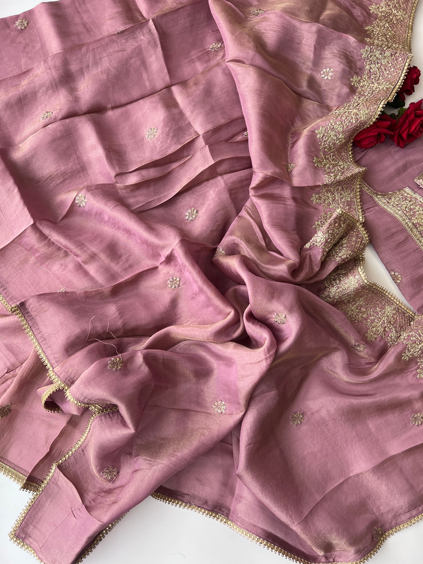 Tissue Russian Silk Dress Material